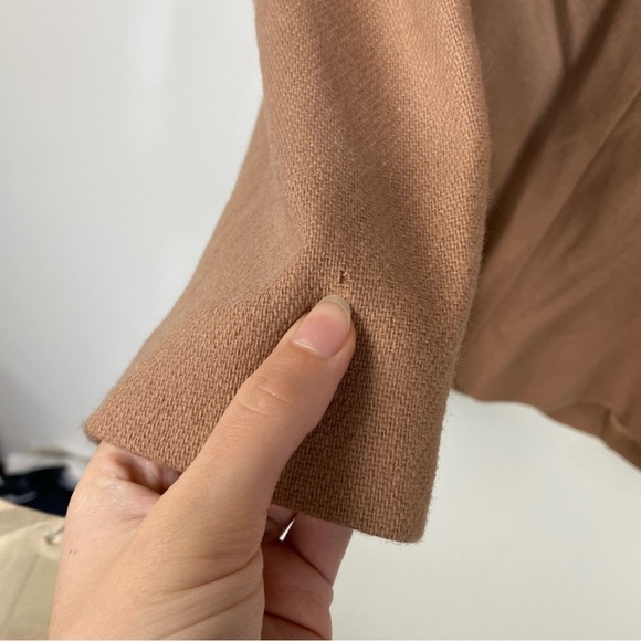 Vintage Joan Leslie 100% Wool tan blazer minimalist capsule wardrobe y2k neutral - Picture 3 of 6